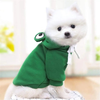 Cute Dog Hoodie Frog Shape Dog Coats Pet Halloween Cosplay Costume Pet Clothes Dogs Hooded Sweatshirt for Puppies Cat